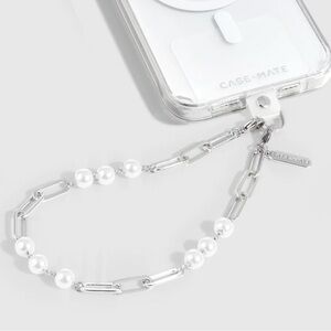 Case-Mate Silver and Pearl Phone Charm